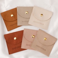 OEM/ODM enveloppe de luxe haute qualité en velours, daim, microfibre, emballage d'enveloppe à rabat, vente en gros de pochette cadeau pour bijoux