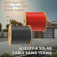 Câble solaire en cuivre étamé de 1,5 mm² à 400 mm², approuvé TUV, fil photovoltaïque DC avec isolation XLPO pour connexion solaire