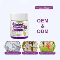 HDK Sambucs Elderberry Kids Gummies OEM ODM Vitamines Gélifiées Personnalisées pour Enfants Soutien Immunitaire