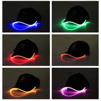 Gorra de Béisbol Deportiva con Logotipo Personalizado Iluminado, Bordado y Luces LED