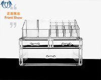 Tiroir de bureau chinois bon marché, acrylique transparent, boîte de rangement pour cosmétiques, grande commode, étagères en plastique