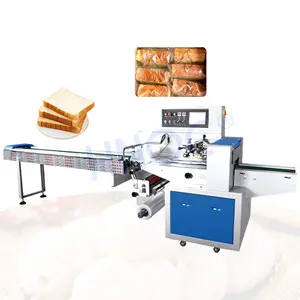 HNOC pastel de piña Paquete de fideos largos pan Horizontal bolsa automática alimentación sándwich paquete máquina