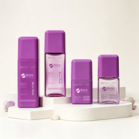 Nouvelle conception, flacon de lotion en plastique PET de 50 ml et 100 ml, rechargeable, couleur personnalisée, emballage pour soins de la peau, flacon carré avec compte-gouttes, sérum pour soins de la peau