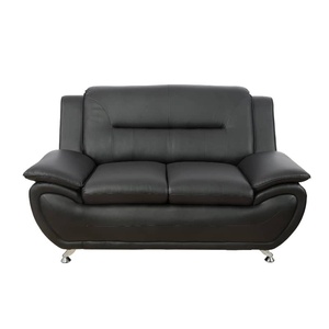 Ensemble de canapés 2 places modernes de luxe meubles canapés modulaires en cuir noir pour bureau à domicile et hôtel à vendre - Product Image 3