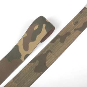 Camouflage JACQUARD Polyester Spandex Band Shoulder Tape Logo <b>Elastic</b> - Product Image 1