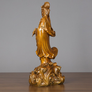 Copper World Guanyin Buddha Statue Bronze Handmade Standing Figure Home Decoration Gift for Housewarming Business Gifts - Product Image 3