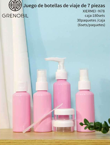 Set di flaconi da viaggio Grenorila 7 x 180 ml, kit per la cura della pelle con idratante viso per adulti - Product Image 3