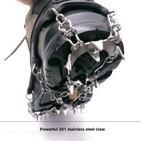 Crampons d'hiver pour la glace et la neige à 19 dents CY CY-225 en acier inoxydable 201 soudé, chaînes antidérapantes pour le camping et la randonnée