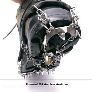 Crampons de <span class=keywords><strong>neige</strong></span> de glace d'extérieur à 19 dents Chaînes antidérapantes soudées en acier inoxydable 201 pour le camping et la randonnée - Product Image 2