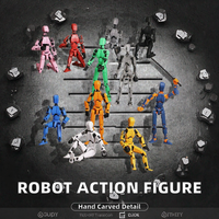 Set Figur Aksi Robot Artikulasi Baru, Plastik, Cetak 3D, Model Manekin Bergerak, Aksesoris Dekoratif untuk Pemodelan