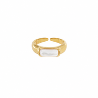 Bague ouverte en acier inoxydable de haute qualité, motif géométrique rectangulaire, bijoux fantaisie pour femme, cadeau personnalisable, vente en gros