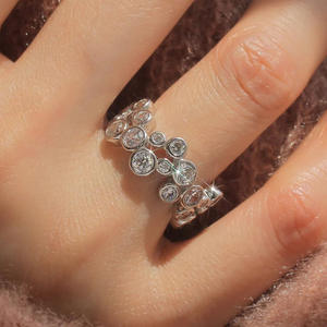 Anillo de Moda Unisex con Circonita Cúbica en Forma de Anillo, Modelo T0654, para Boda - Product Image 3