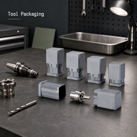 Boîte à outils carrée en plastique à longueur réglable avec fermeture à cliquet pour le rangement d'outils d'atelier