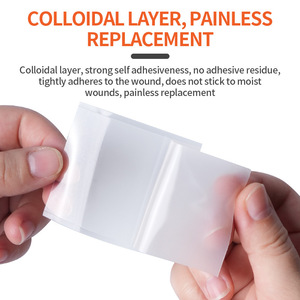 Apósito hidrocoloide en rollo de 0.3mm de grosor, color piel, para cobertura de heridas, autoadhesivo - Product Image 4