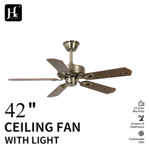 Ventilateur de plafond moderne avec 5 pales en contreplaqué, moteur DC silencieux à 6 vitesses, ventilateur de plafond pour salon et cour avec télécommande - Product Image 2