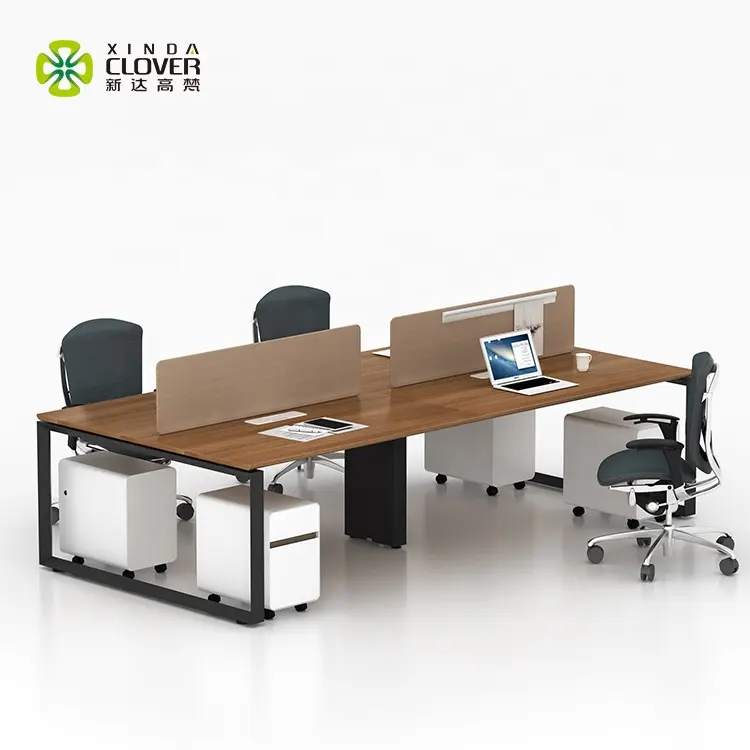 طاولات مكتبية كبيرة حديثة تُستخدم لأربع أشخاص للبيع بالجملة من أثاث المكاتب