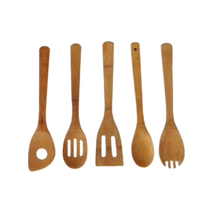 Ensemble de cinq cuillères en bois couverts de cuisine couverts de table pour la maison hôtel restaurant couverts en bois - Product Image 6