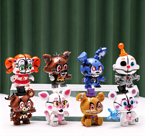 8 figurines miniatures Five Nights at <span class=keywords><strong>Freddy</strong></span> 6ème génération FNAF, jouets, cadeaux, poupées <span class=keywords><strong>de</strong></span> collection, décoration <span class=keywords><strong>de</strong></span> fête - Product Image 2