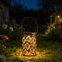 Lampe de projection ajourée en fer forgé motif grand chrysanthème, style international, lustre décoratif pour jardin de villa, suspension de cour
