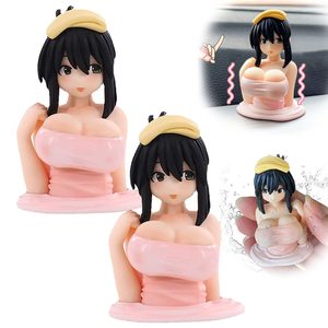 Adornos para sacudir el pecho Shake Girl Car Dashboard Decoraciones Tide Play Doll Bobbleheads Kawaii Sexy Figura de acción - Product Image 1