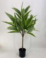 Árbol Artificial de Sansevieria, 2 Piezas, Estilo Nórdico, Decoración de Plantas de Polietileno, Graduación, Año Nuevo, Autorriego, Orificio de Drenaje, Decoración del Hogar
