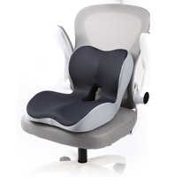 Coussin de siège ergonomique 2 en 1 en mousse à mémoire de forme, coussin de soutien lombaire, coussin orthopédique pour soulager la douleur, coussin de chaise pour le bureau, la voiture, le fauteuil roulant