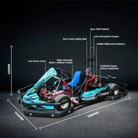 Go Kart Eléctrico para Adultos y Adolescentes, 1500W, 72V, Asiento Individual, Kart de Carreras con Derrape, 45km/h