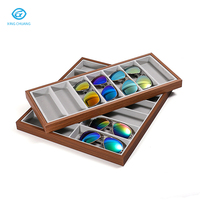 Boîte de rangement pour lunettes de haute qualité, grande capacité, avec plusieurs fentes, pour l'affichage et le rangement des lunettes, étui à lunettes de soleil