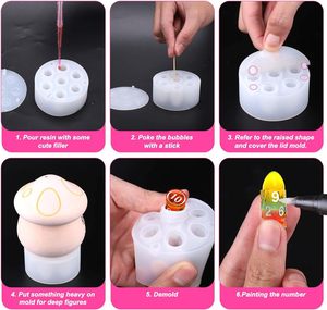 Timesrui Bullet Thiết Kế Silicone <span class=keywords><strong>Dice</strong></span> Khuôn Set Nhựa Đúc DIY Epoxy Craft <span class=keywords><strong>Kit</strong></span> Với Tiêu Chuẩn Đa Diện Dices Cho Bánh Công Cụ - Product Image 2