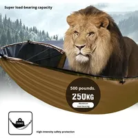 Moustiquaire double pour hamac, ouverture rapide automatique, anti-retournement, capacité 250 kg, imperméable, pour camping et randonnée toutes saisons