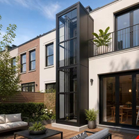 Ascenseur domestique pour maison privée, cabine panoramique, certifié CE, ascenseur pour maison privée, 2-5 étages