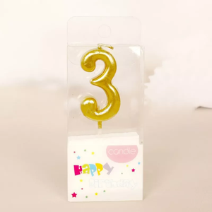 Décorations d'anniversaire Pafu 10 pièces bougies fantaisie métalliques décoration de gâteau ornement pour enfants bougies numéro d'anniversaire en or - Product Image 5