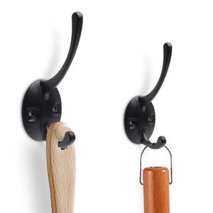 <span class=keywords><strong>Gancio</strong></span> appendiabiti doppio in stile europeo, nero anticato, modello solido, per porta, a basso prezzo, all'ingrosso - Product Image 4