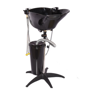 <span class=keywords><strong>Bac</strong></span> à shampooing portable moderne avec douche et petit plateau pour salons de beauté, hauteur réglable, <span class=keywords><strong>bac</strong></span> à cheveux SPA, magasin de barbiers - Product Image 4