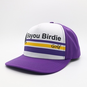 หมวกกอล์ฟคุณภาพสูง 5 แผง ตาข่ายเจาะรูด้วยเลเซอร์ พร้อมโลโก้ PVC ยางแบบกำหนดเอง กันน้ำ มีรูสำหรับที - Product Image 3