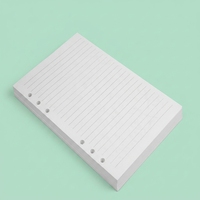 Papier de recharge ligné perforé A5 de qualité supérieure, 100 feuilles, pages intérieures pour agenda à feuilles mobiles, papeterie de bureau et scolaire