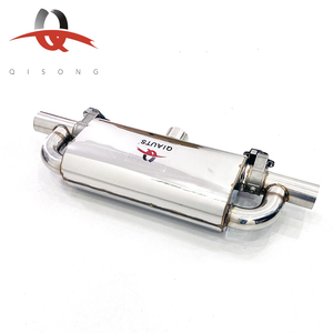 Silenciador trasero de válvula eléctrica universal de dos salidas tipo T de acero inoxidable para reacondicionamiento de automóviles deportivos - Product Image 3