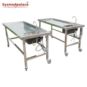 Tavolo mortuario multifunzionale, per la pulizia di imbalsamazione e autopsia, utilizzato in ospedale e obitorio - Product Image 4