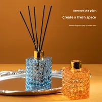 Diffuseur de parfum artisanal en verre carré motif ananas Water Cube, sans flamme, pour huiles essentielles, désodorisant