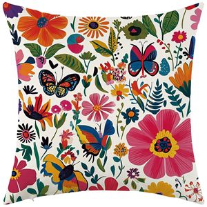 New cross-border colorful floral ultra-soft pillowcase for living room, <b>sofa</b>, car seat, party decoration, cushion, <b>pillow</b>, and - Product Image 5