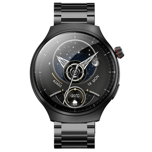 Smartwatch Amoled HW6 <span class=keywords><strong>Max</strong></span> 1.52 "orologio chiamata Silicone + pelle + metallo 3 cinturini NFC dispositivi indossabili Hw6max Smart Watch - Product Image 3