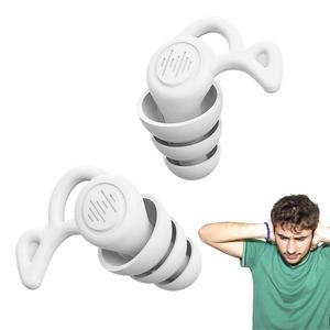 Bouchons D'Oreilles Gonflables Silicone – Réduction De Bruit, Réutilisables, 4 Pièces, Pour Nager/Voyager/Dormir