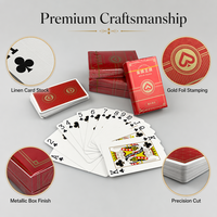 Cartes à jouer en papier imprimées en quadrichromie CMYK personnalisées de luxe |   Cartes de poker personnalisées durables et écologiques aux coins arrondis