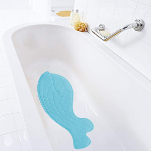 욕실 샤워 매트 미끄럼 방지 욕조 매트 고래 모양 부드러운 고무 안전 샤워 매트 흡입 컵 목욕 매트 - Product Image 4