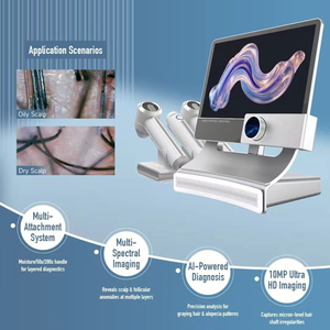 Analyseur de cuir chevelu et de peau à quatre spectres AI avec détection des follicules, équipement de diagnostic professionnel pour salon et clinique - Product Image 2