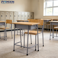 Table et chaise en bois écologiques et ergonomiques pour élèves du primaire, du collège et du lycée, mobilier de classe pour enfants