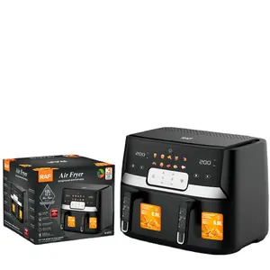 In stock 12L digital double drawer foodi max dual zone air fryer plat air fryer hayley dean air fryer