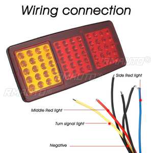 2 pièces Feux arrière LED 24V pour camion, feux stop, clignotants, feux de recul pour Kamaz, remorque, camion, bus, caravanes, tracteur - Product Image 4