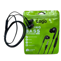 Penjualan Terbaik earphone In-Ear berkabel 3.5mm dengan Bass kuat dan mikrofon earbud musik untuk Afrika