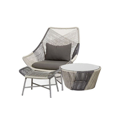 single chair + footrest + large coffee table